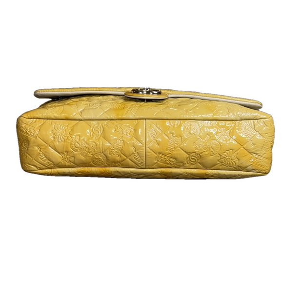 Chanel Patent Chain Yellow Flap Bag - Picture 5 of 10